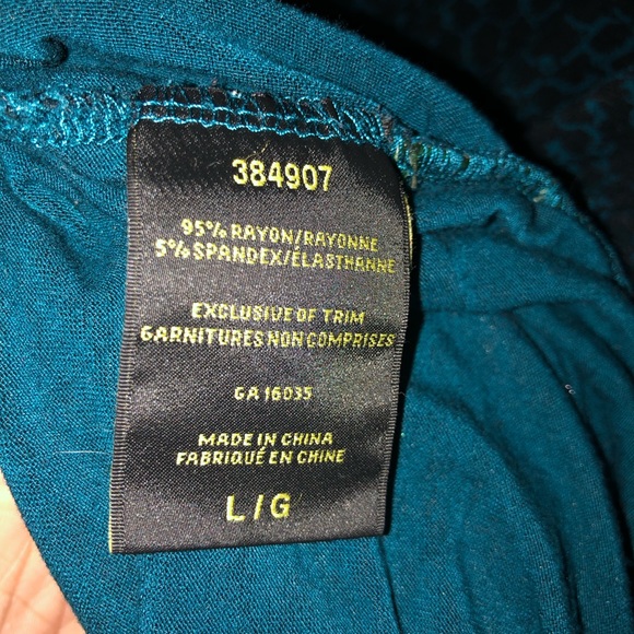 π-Turquoise Snakeskin Like Full  printed Shirt- - Picture 4 of 4